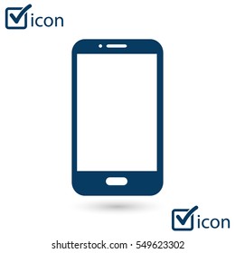 Vector illustration of smartphone icon. Flat design style. 