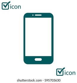 Vector illustration of smartphone icon. Flat design style. 