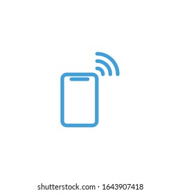 Vector illustration, smartphone icon. Line design template