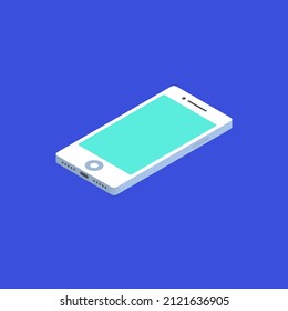 ilustración vectorial de un smartphone en diseño isométrico