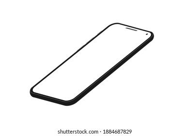 Vector illustration of smartphone mockup isolated in white background. 