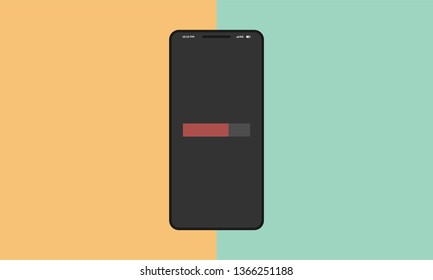 Vector illustration of smartphone mockup template in flat design style mobile phone digital gadget for web design, ui, ux, and app