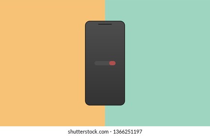 Vector illustration of smartphone mockup template in flat design style mobile phone digital gadget for web design, ui, ux, and app