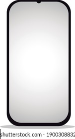 Vektorgrafik eines Smartphones auf weißem Hintergrund