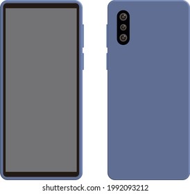 Vector illustration of smartphone on white background