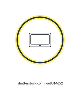 Vector Illustration Of Smartphone Outline. Beautiful Computer Element Also Can Be Used As Tablet Element.