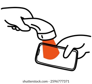 Vector illustration of smartphone payment