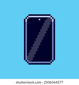 Vector Illustration of smartphone with Pixel Art Design, perfect for game assets themed designs