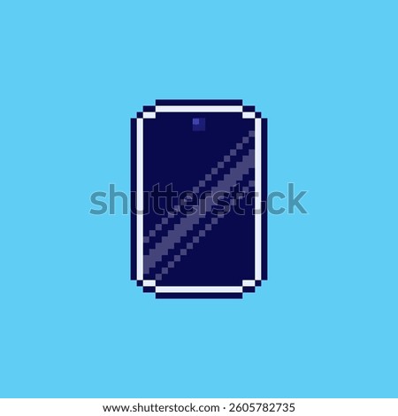 Vector Illustration of smartphone with Pixel Art Design, perfect for game assets themed designs