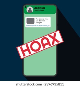 Vector illustration of smartphone, scam, cyber crime, internet crime, hoax and fraud. Concept of Cheating, Pranks, or Scams. Fraud People Makes Suspicious Call from Unknown Number on Smartphone.