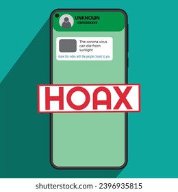 Vector illustration of smartphone, scam, cyber crime, internet crime, hoax and fraud. Concept of Cheating, Pranks, or Scams. Fraud People Makes Suspicious Call from Unknown Number on Smartphone.