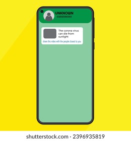 Vector illustration of smartphone, scam, cyber crime, internet crime, hoax and fraud. Concept of Cheating, Pranks, or Scams. Fraud People Makes Suspicious Call from Unknown Number on Smartphone.