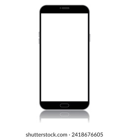 Vector illustration of smartphone, screen is white