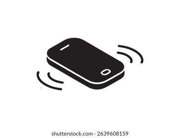 Vector Illustration of a Smartphone with Vibration Notification