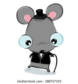 vector illustration of smart-rat  drawing style