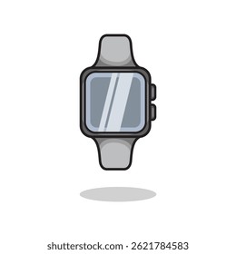 Vector illustration of a smartwatch with digital interface representing modern wearable technology and smart gadgets Ideal for tech devices fitness tracking digital lifestyle and innovation themes.