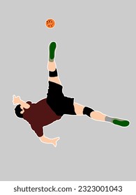 vector illustration smash in sepak takraw game competition