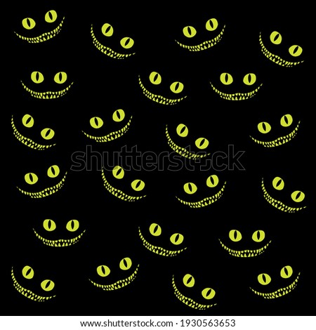 vector illustration smile of a crazy cat