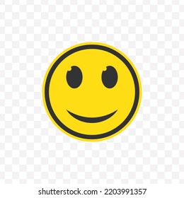 Vector Illustration Of Smile Emoticons. Colored Icons For Website Design .Simple Design On Transparent Background (PNG).