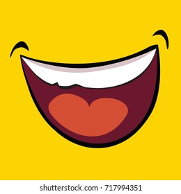 Vector illustration of smile face.