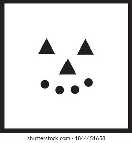 vector illustration smile triangle round isolated screen white black icon signs symbols