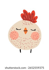 ilustração vetorial de um pintinho de desenho animado sorridente