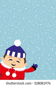 Vector illustration. Smiling child.