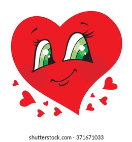 Vector illustration of a smiling heart