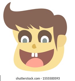 vector illustration of a smiling man