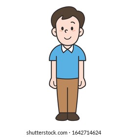 vector illustration of a smiling man 