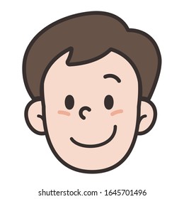 vector illustration of a smiling man