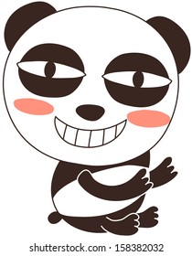 Vector illustration of a smiling panda