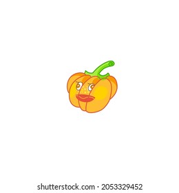 Ilustración vectorial. С calabaza sonriente. Jack de calabaza. Aislado, de fondo blanco. Caracter de Halloween. ¡Feliz Halloween!