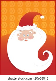 Vector illustration of smiling Santa Claus.