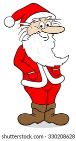 vector illustration of a smiling santa claus 