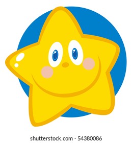 Vector Illustration Of Smiling Star