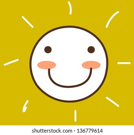 Vector illustration of a smiling sun