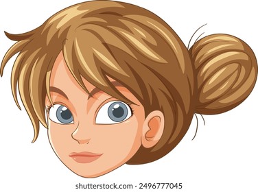 Vector illustration of a smiling woman