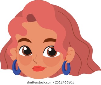 Vector illustration of a smiling woman