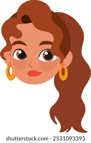 Vector illustration of a smiling woman