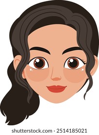 Vector illustration of a smiling woman avatar