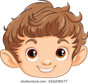 Vector illustration of a smiling young boy.