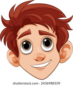 Vector illustration of a smiling young boy