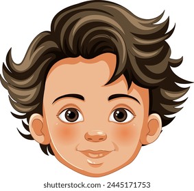 Vector illustration of a smiling young boy