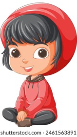 Ilustración vectorial de un niño sonriente