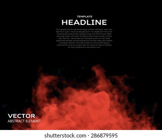 Vector illustration of smoke elements on black. Use it as a background in your design projects.