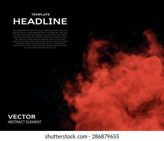 Vector illustration of smoke elements on black. Use it as a background in your design projects.
