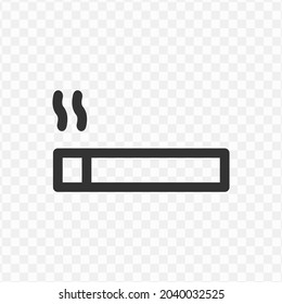 Vector illustration of smoke icon in dark color and transparent background(png).