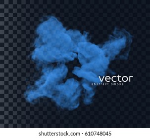 Vector illustration of smoke. Isolated transparent special effect.