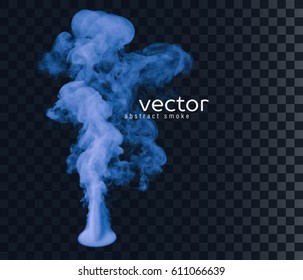 Vector illustration of smoke. Isolated transparent special effect.